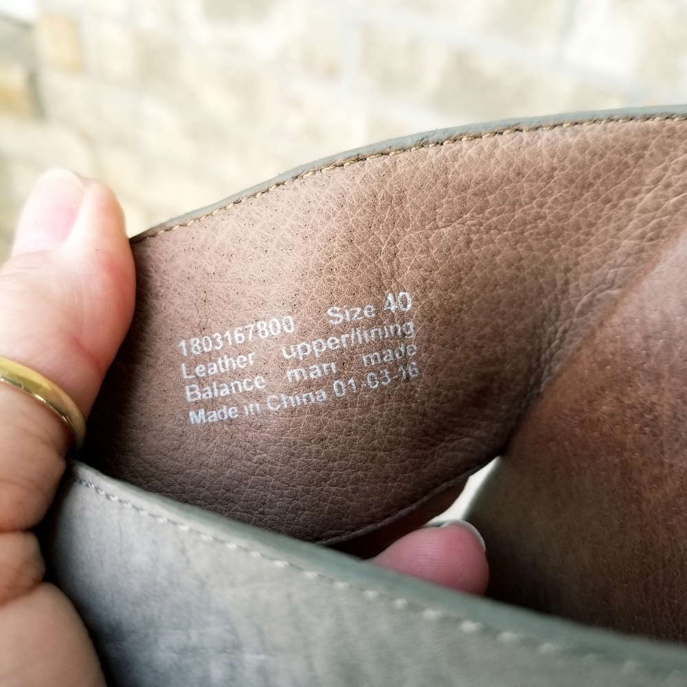 Dansko Ramona GRAY Leather Platform Slide Sandal Clog Heel (Women 9-9.5  EUR 40) - Picture 8 of 9